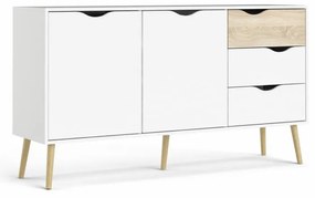 Tvilum Comoda alba OSLO 75381 cu 3 sertare