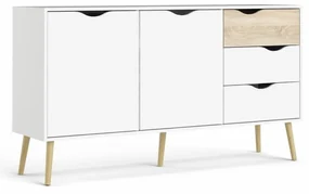 Tvilum Comoda alba OSLO 75381 cu 3 sertare
