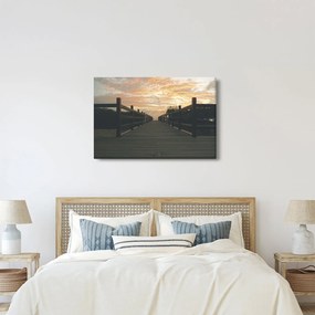 Tablou - Ponton de lemn, lac (90x60 cm)