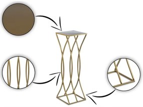 Suport pentru flori 75x23 cm, culoare aurie