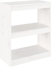 vidaXL Bibliotecă/Separator cameră,alb,60x30x71,5 cm,lemn masiv de pin