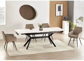 Masa extensibila Imperia alb/negru L160-220xl90