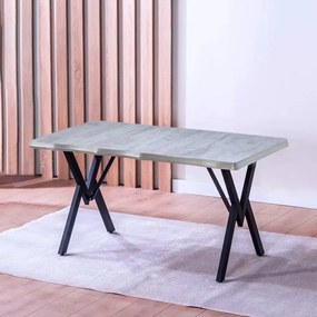 Set Masa Barton din MDF cu 4 Scaune  din metal,140 cm