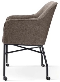 Scaun tapitat Malaga cu roti H88 cm