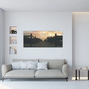 Tablou - Ponton de lemn, lac (120x50 cm)