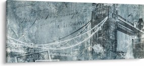 Tablou - Tower Bridge în tonuri reci (120x50 cm)