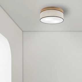 Plafonieră Brilagi BELLADONNA 2xE27/15W/230V d. 40 cm crem/stejar