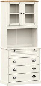 vidaXL Dulap înalt VIGO, alb, 80x40x176 cm, lemn masiv de pin
