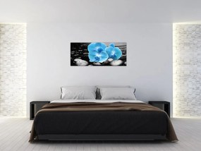 Tablou - Orhidee albastră (120x50 cm)