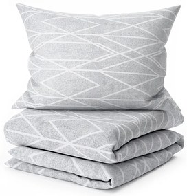 Lenjerie de pat din bumbac Renforce CREP GRAY STRIPES gri Dimensiune lenjerie de pat: 70 x 90 cm | 140 x 200 cm