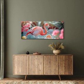 Tablou - Flamingo în iaz (120x50 cm)