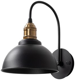 Aplică de perete neagră ø 21 cm Varzan – Opviq lights