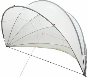 vidaXL Dom pentru piscină Manual Gri și Portocalie 500 x 500 x 236 cm