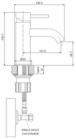 Baterie de lavoar BATH DELUXE 28-005-01-01-04 DRAGOR 15,6 cm alb mat