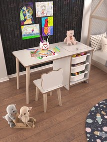 Măsuță pentru copii cu scaun Sonka 1 (alb). 1124228