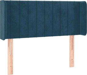vidaXL Tăblie pat cu aripioare albastru închis 93x16x78/88 cm catifea