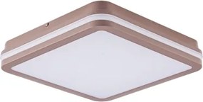 Brilagi-LED Aplica de exterior cu senzor BENE, LED 24W, 230V, 26x26 cm, maro, IP54