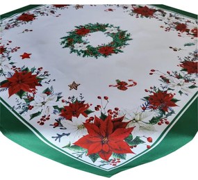 Față de masă pătrată de Crăciun cu motiv de trandafiri Šířka: 85 cm | Délka: 85 cm