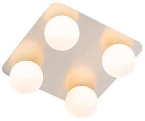 Plafoniera moderna pentru baie din otel patrata cu 4 lumini - Cederic