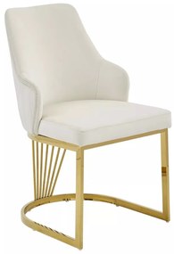 Scaun Alure velvet bej deschis/auriu Blu22