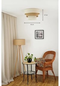 Brilagi Plafonier DENVER LUNETA 1xE27/15W/230V pr.45 bej/ maro/ crem