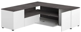 Comodă TV alb-gri cu aspect de beton 130x46 cm Angle – TemaHome