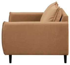 Canapea maro cu tapițerie din catifea 138 cm Juli – Ropez