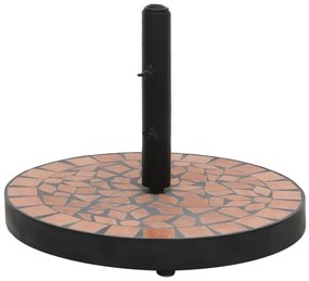 vidaXL Suport umbrelă de soare, cărămiziu, rotund, 12 kg