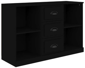 816233 vidaXL Servantă, negru, 104,5x35,5x67,5 cm, lemn prelucrat