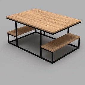 Măsuță de cafea Emelda, Nuc, 90x60x45 cm, 25075