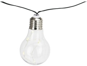 Lanț solar ProGarden  becuri transparente, 2 m, 10 x 5 LED-uri, alb cald