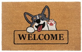Covoraș de intrare din fibre de cocos 75x45 cm Welcome & Dog - Hanse Home