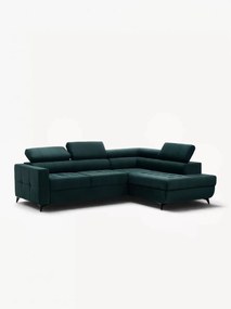Colțar extensibil Nardo L dreapta - verde catifea Bluvel 78