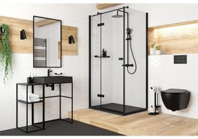 Coloana dus cu baterie si termostat Deante Jasmin Nero, negru mat