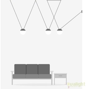 Lustra cu 3 pendule design modern MINE SPACE Grey 28376-3L