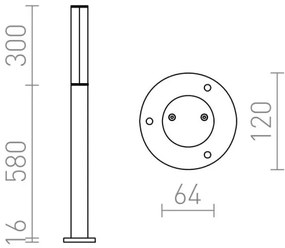 Lampă LED de exterior VADIS LED/8W/230V IP54 RED-Design Rendl-R10548
