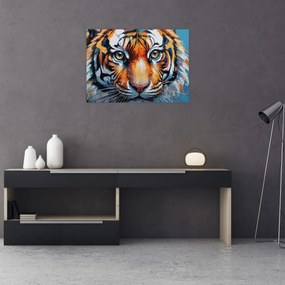 Tablou - Vedere a unui tigru, pictură (70x50 cm)