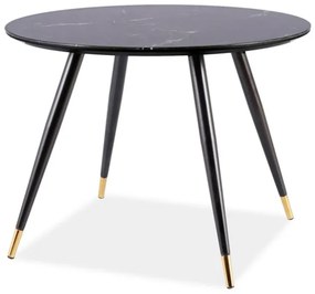 Masă de sufragerie Celestina (negru + negru) (pentru 4 persoane). 1050077