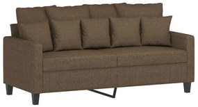 Canapea cu 2 locuri, maro, 140 cm, material textil Maro, 158 x 77 x 80 cm