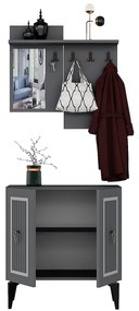 Mobilier Hol Tideno (antracit + argintiu) . 1093901