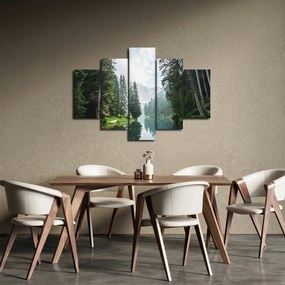 Tablou lacului în pădure (150x105 cm)