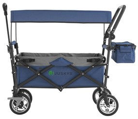 Camion de mână cu un acoperiș albastru/gri