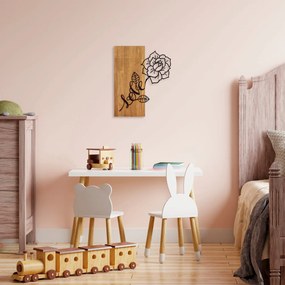 Accesoriu decorativ de perete din lemn Rose love - 370