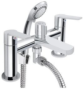 Baterie cada-dus Rubineta Uno dubla comanda crom lucios cu set de dus para 3 functii