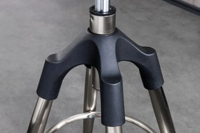 Scaun de bar pivotant Industrial 80cm, argintiu