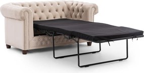 Canapea bej extensibilă cu tapițerie din catifea 148 cm York Blik – Ropez