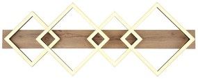 Plafoniera LED design industrial Beatrix negru, maro 82x31cm