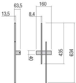 Redo 01-2747 - Aplică de perete LED TANGENT, 13W/230V, CRI 90, neagră
