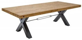 Masa design industrial Thor 240cm Pin maro vintage