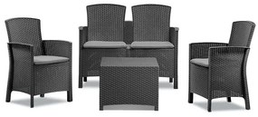 Set mobilier de grădină Lima cu 4 locuri, grafit